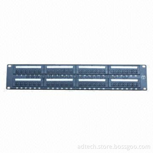 Patch Panel, Cat6 UTP, 48 Ports with Shutter Door and Label Mark